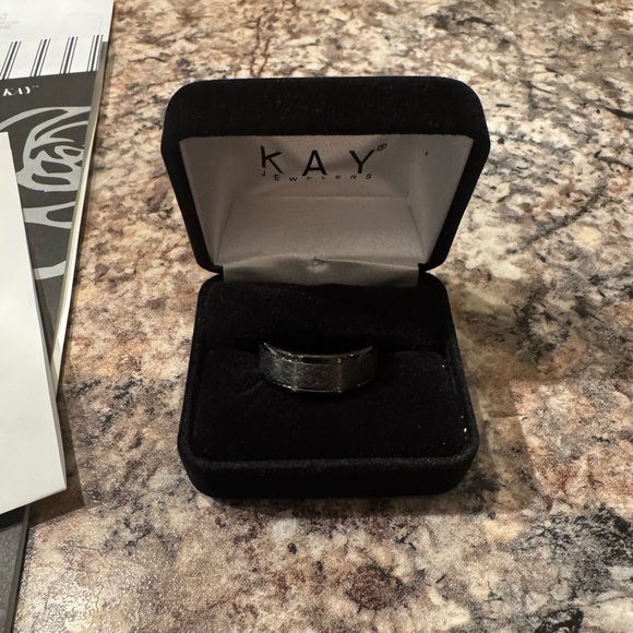 Men’s Black Tungsten Wedding Ring - Picture 2 of 7